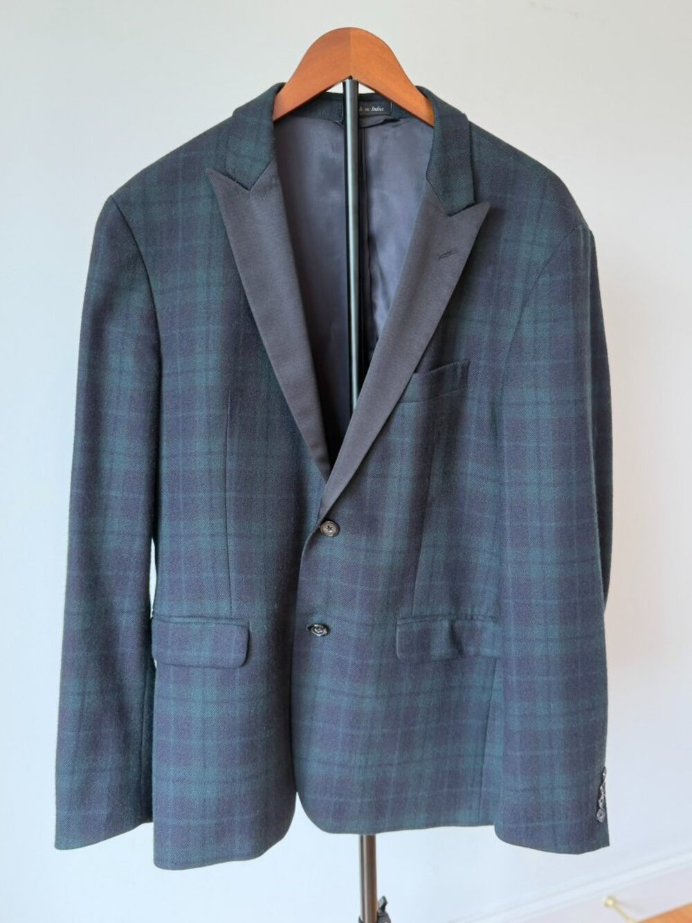 Lauren Ralph Lauren Men's 100% Wool Black Watch Tartan Tuxedo Dinner Jacket 41R